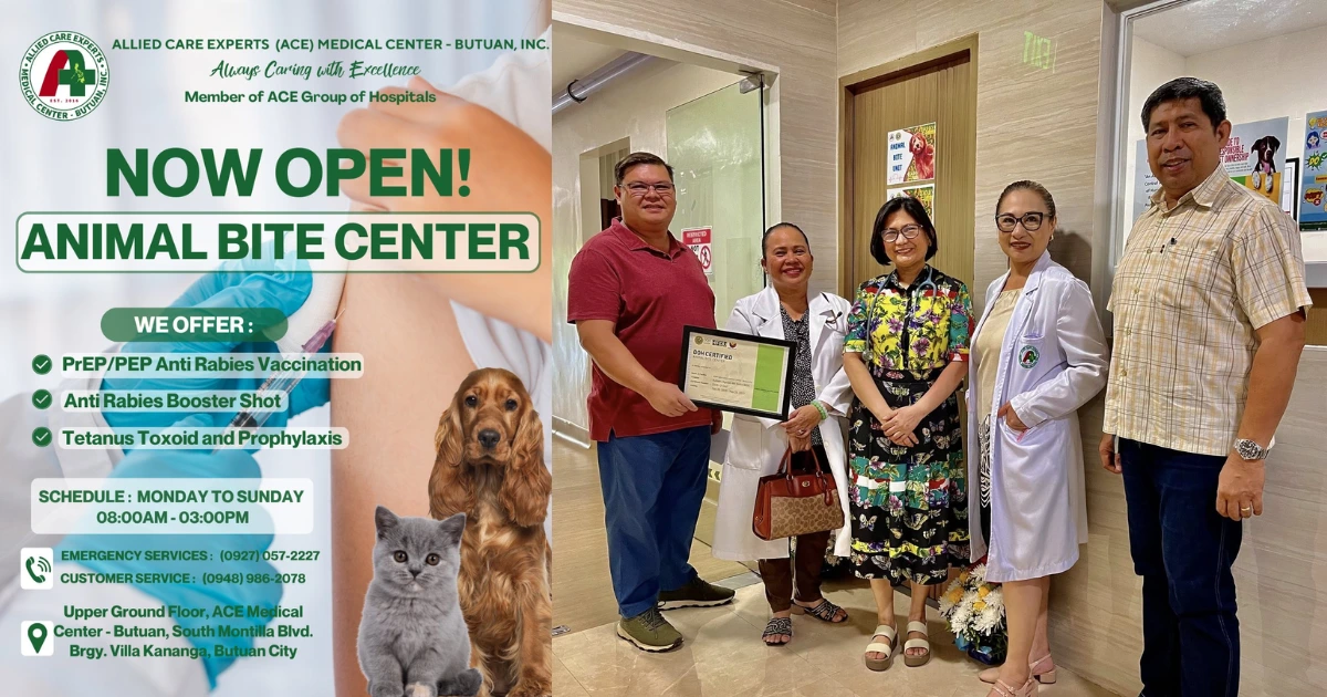 ACE MEDICAL CENTER – BUTUAN ANIMAL BITE CENTER NOW OPEN!
