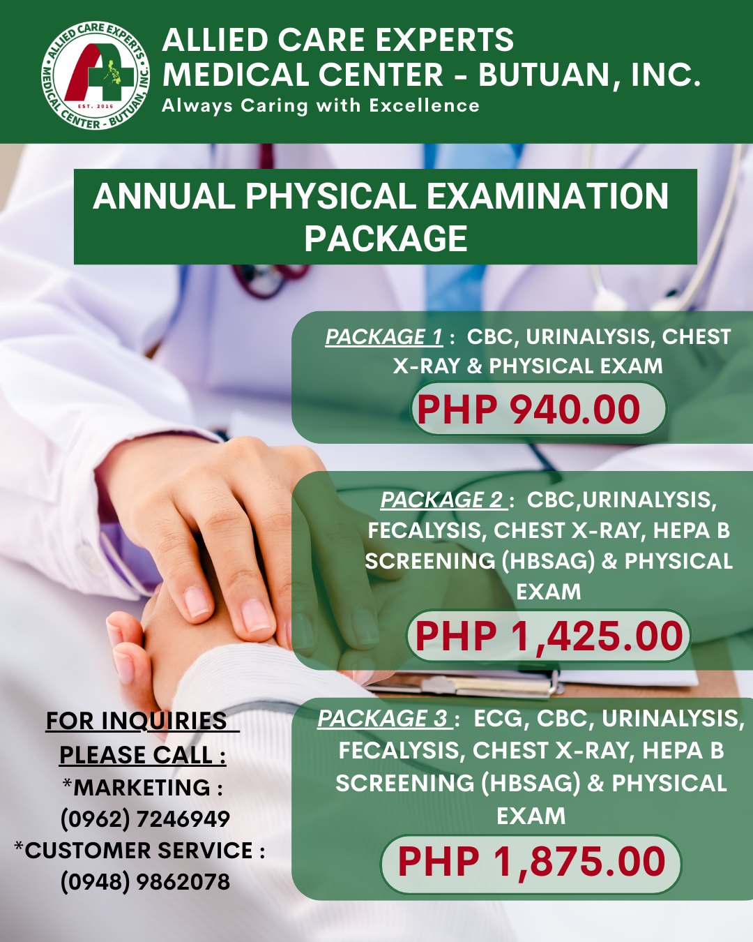 Annual Physical Examination (APE) Packages
